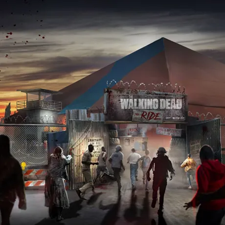 The Walking Dead The Ride Rollercoaster Exterior & Entrance